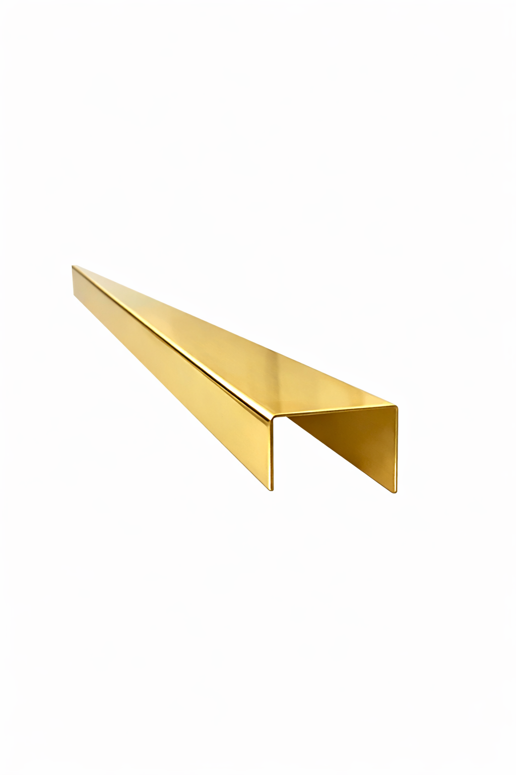 Gold Aluminium Clip-on Trim for Internal Cladding (160mm & 195mm)